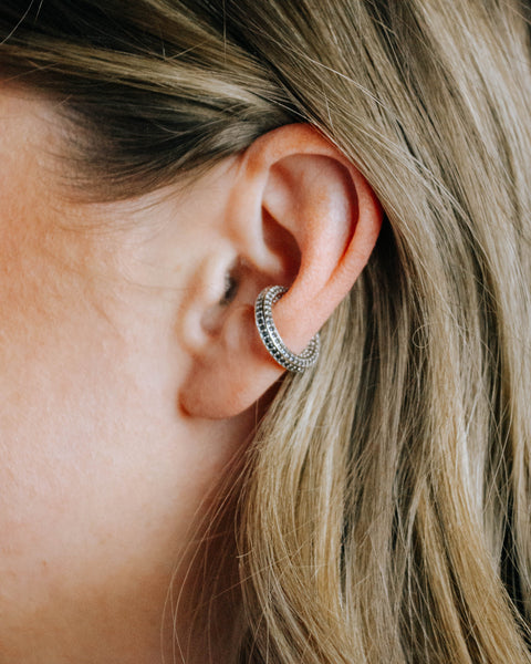PAVE LINED EAR CUFF