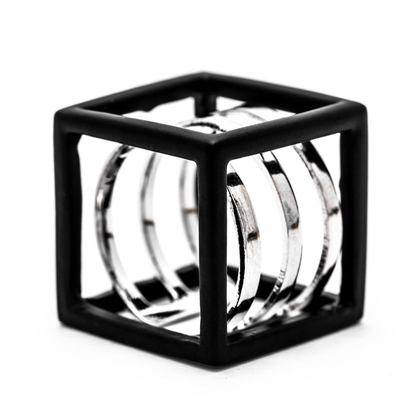 Sculptured Cube Ring